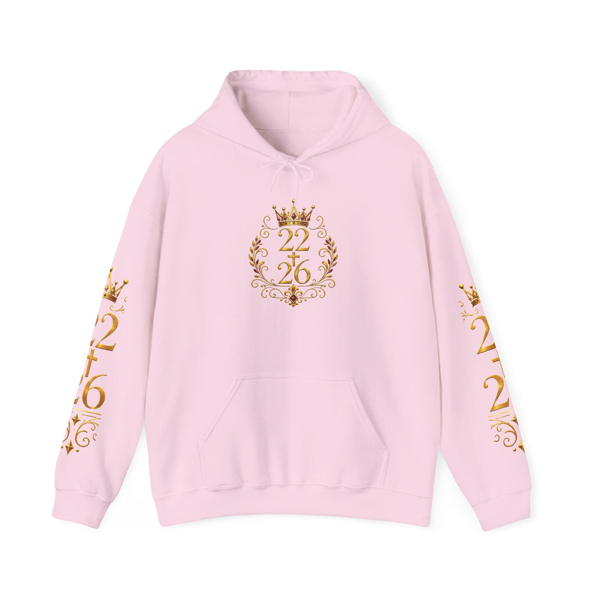 Lion Crest Hoodie – "22:26" Bible Verse Religious Pullover