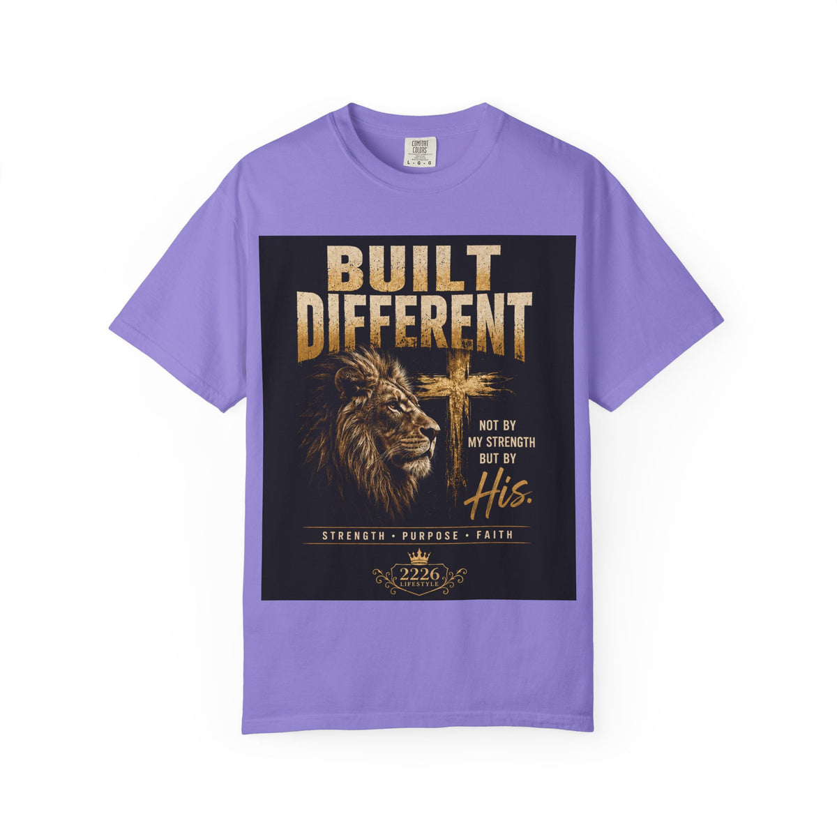 Built Different Christian Lion T-Shirt — "Built Right, Beautiful, Brilliant" Inspirational Faith Tee
