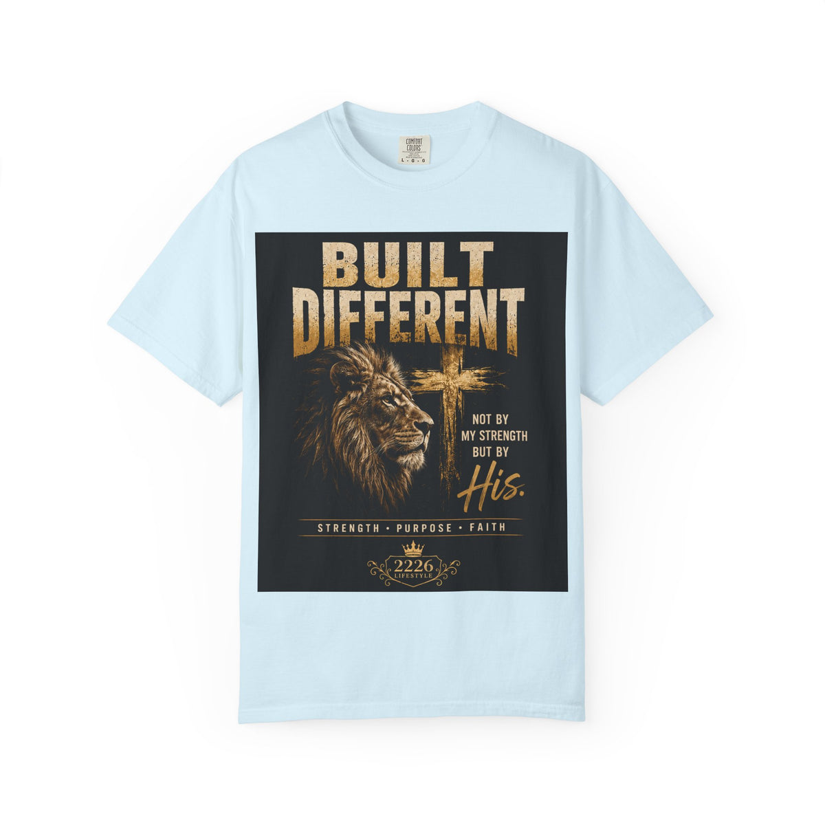 Built Different Christian Lion T-Shirt — "Built Right, Beautiful, Brilliant" Inspirational Faith Tee