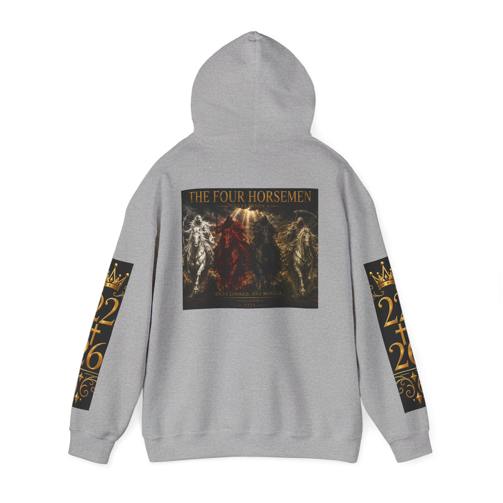 Revelation 6 Four Horsemen Hoodie — Apocalyptic Christian Graphic Sweatshirt