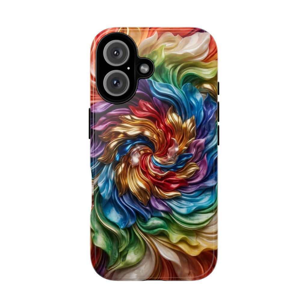 Colorful Swirl Tough Phone Case — Vibrant Abstract Protective Cover