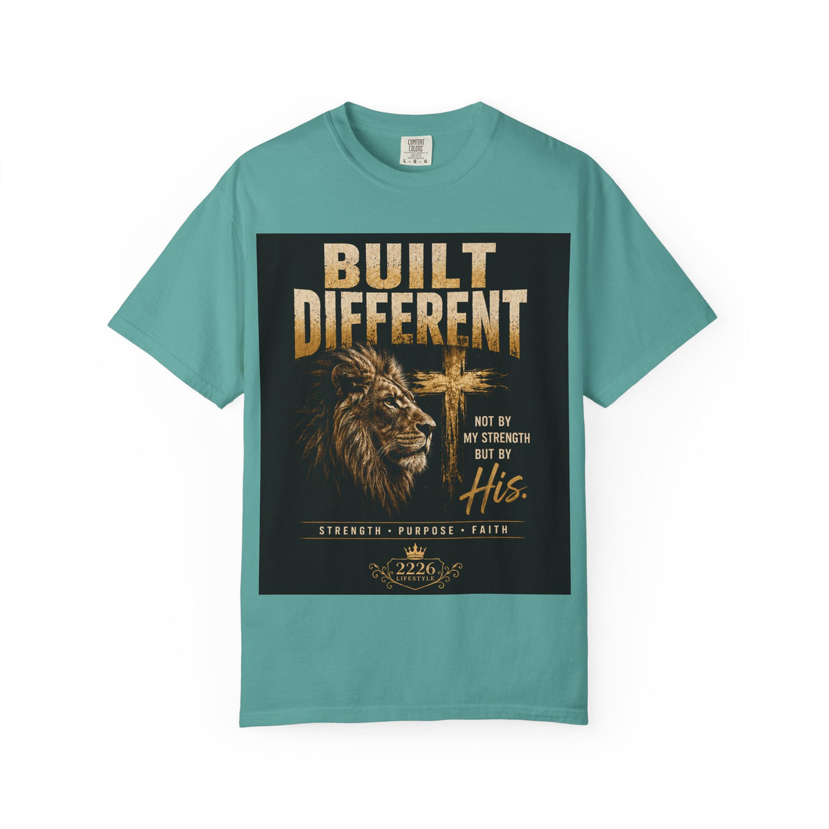 Built Different Christian Lion T-Shirt — "Built Right, Beautiful, Brilliant" Inspirational Faith Tee