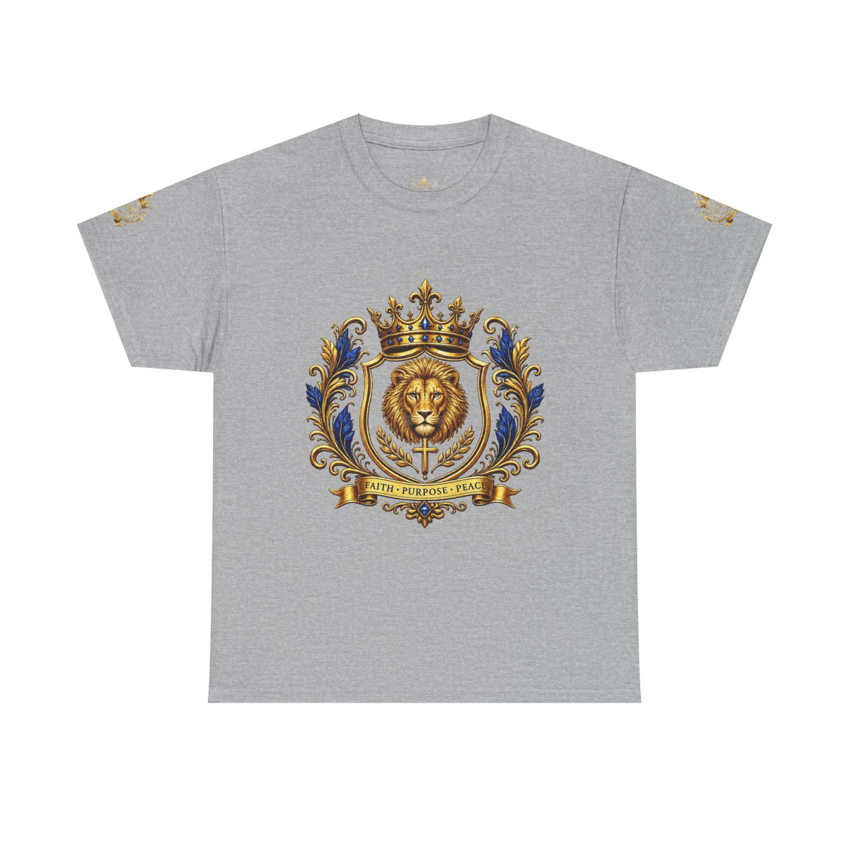 Kingdom Living Lion Tee — Regal Crowned Lion Graphic T-Shirt (Matthew 6:33)