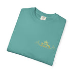 2226 Minimalist Chest Logo Tee — Subtle Gold Graphic T-Shirt
