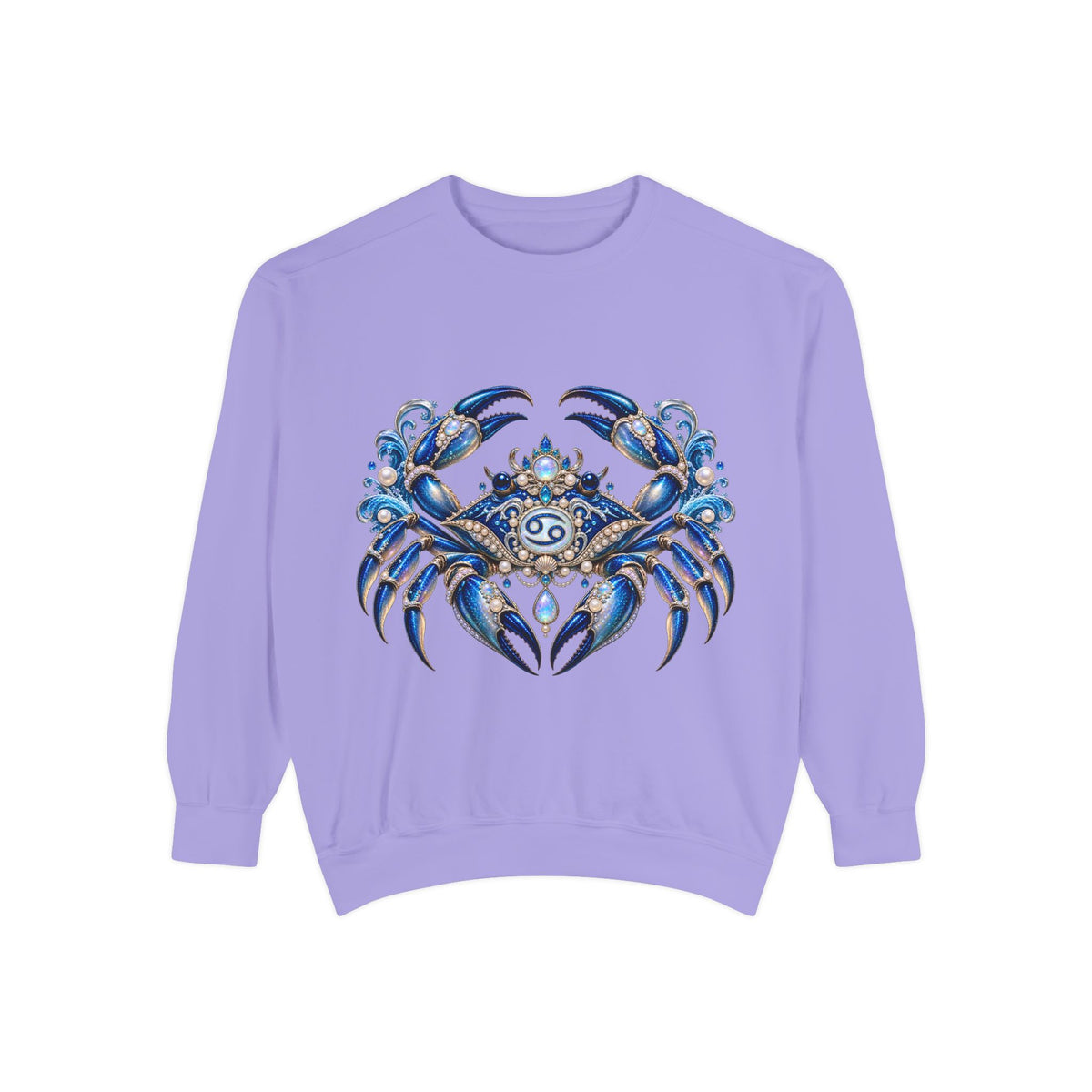 Cancer Zodiac Sweatshirt — Blue Crab Astrology Crewneck