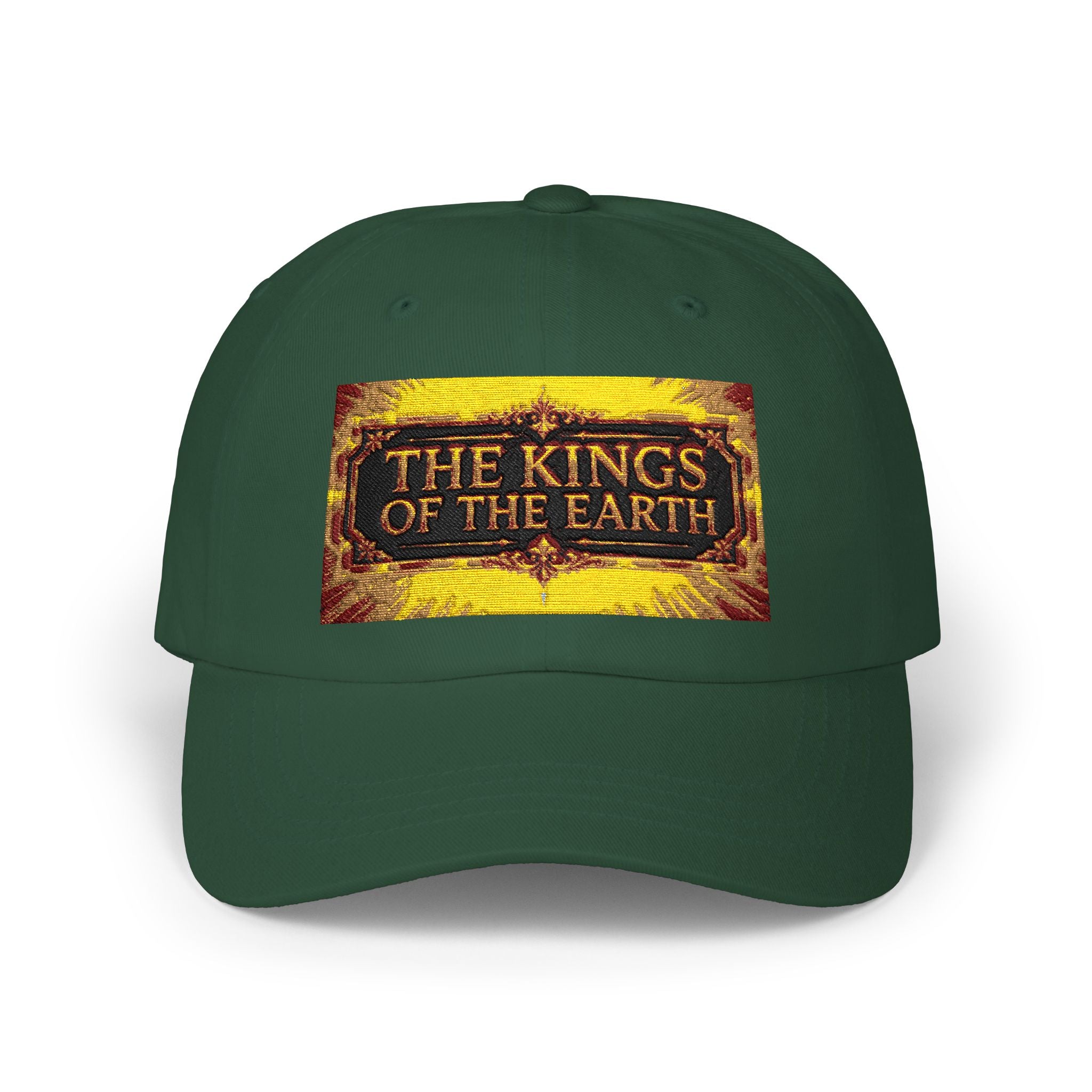 Classic Dad Cap - "The Kings of the Earth" Vintage Gold Patch Baseball Hat