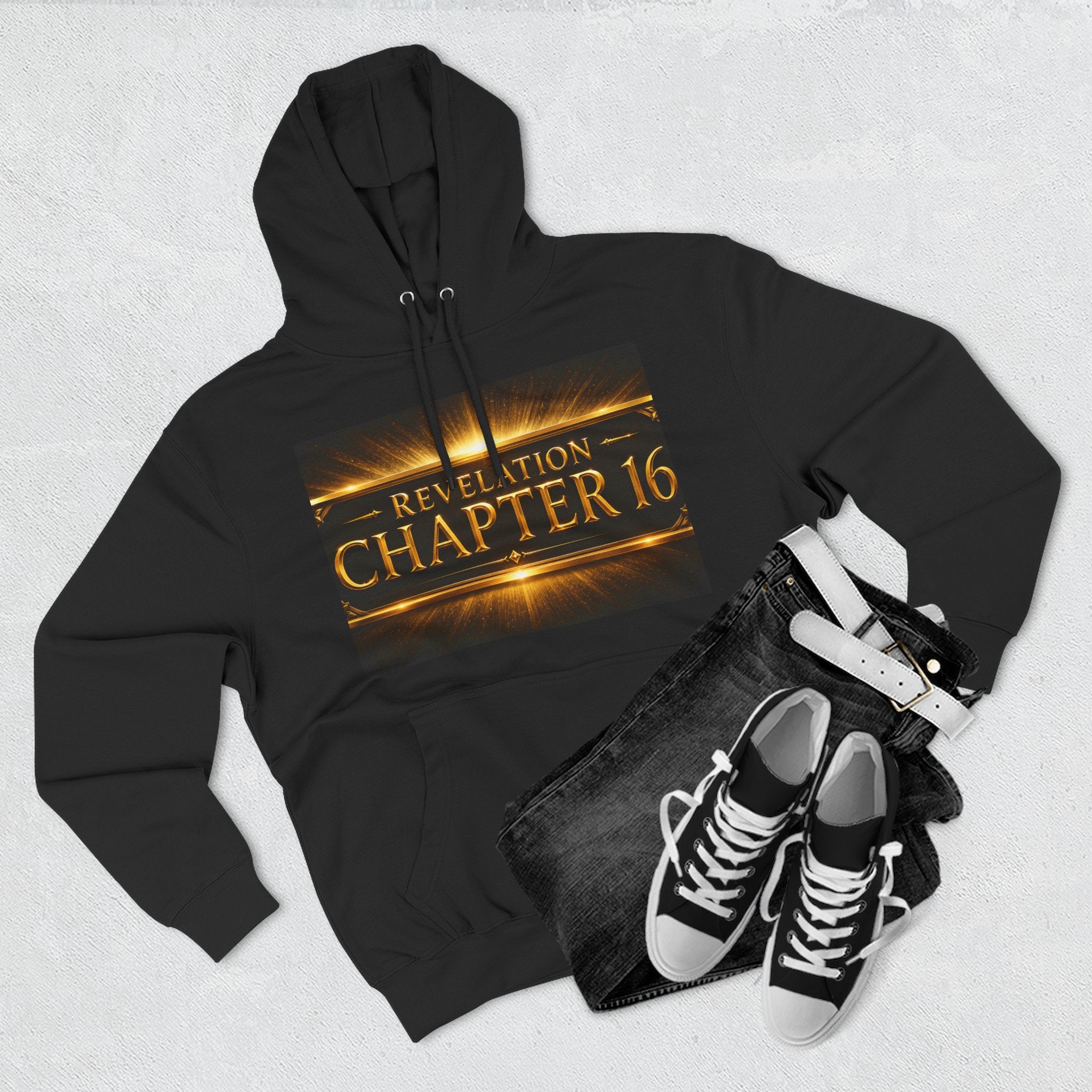 Revelation Chapter 16 'Judgment Begins' Graphic Hoodie — Apocalyptic Angel Faith Pullover