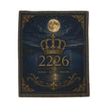 Velveteen Plush Blanket — Regal Crown "2226" Throw with Moonlit Faith • Hope • Healing Design