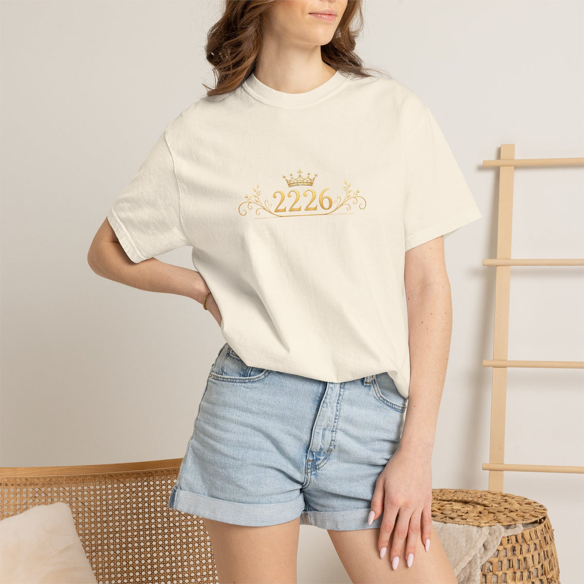 Royal Crest 2226 T-Shirt — Gold Crown Emblem Tee