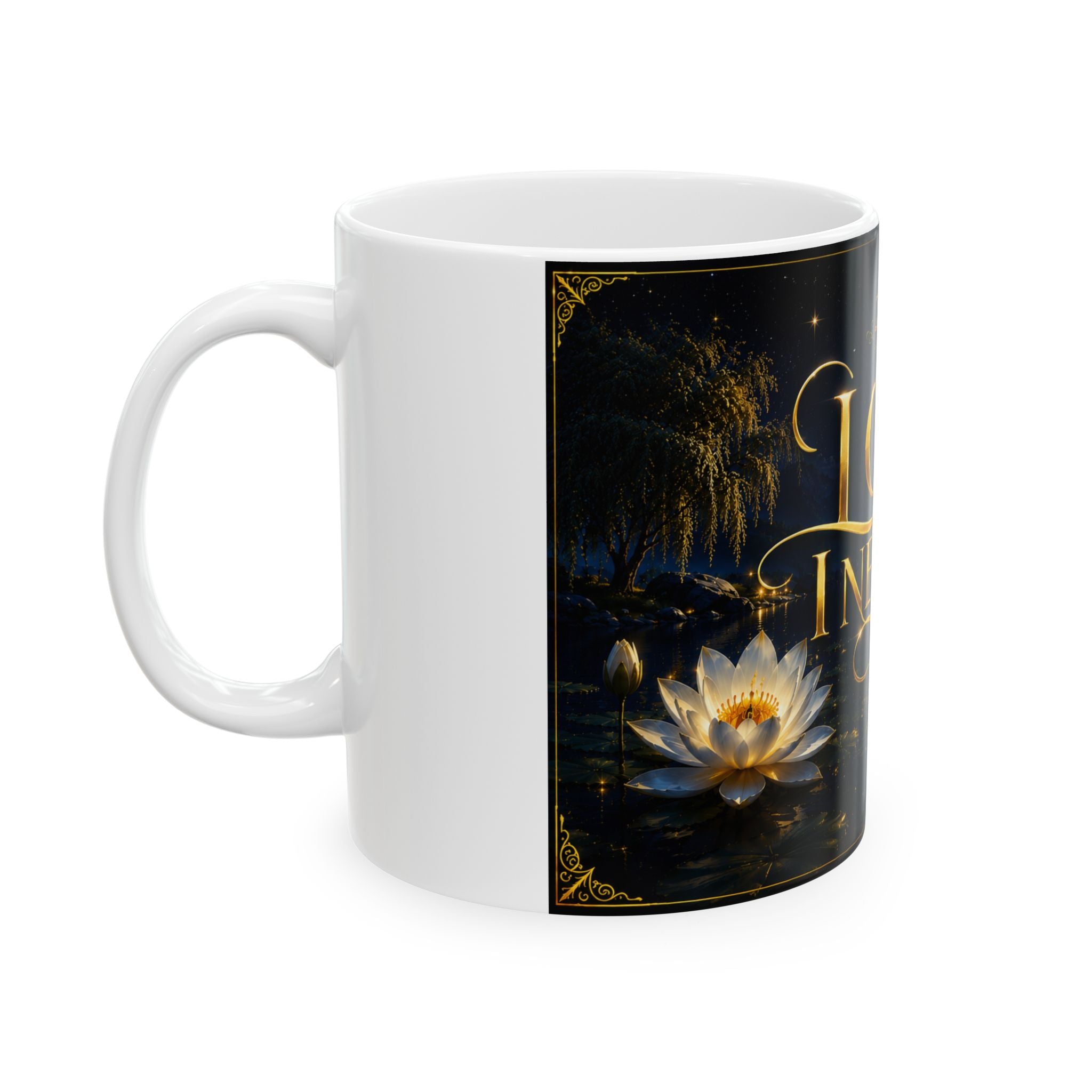 Religious Ceramic Mug – "Lord I Need You" Gold Script 11oz/15oz