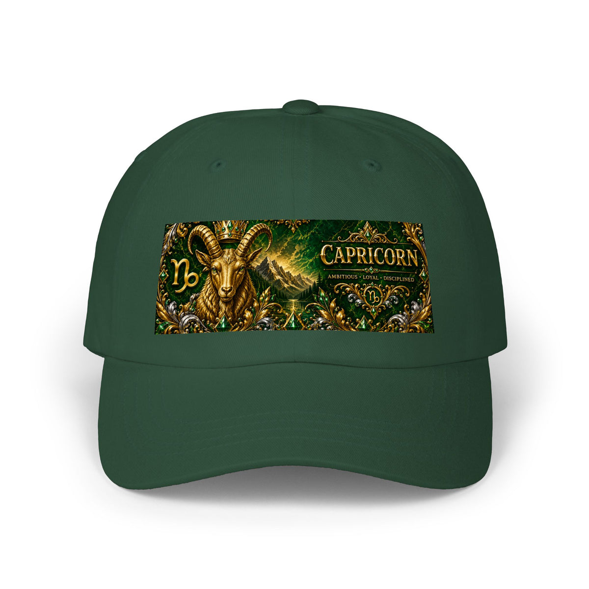 Capricorn Dad Hat — Zodiac Capricorn Goat Embroidered Baseball Cap