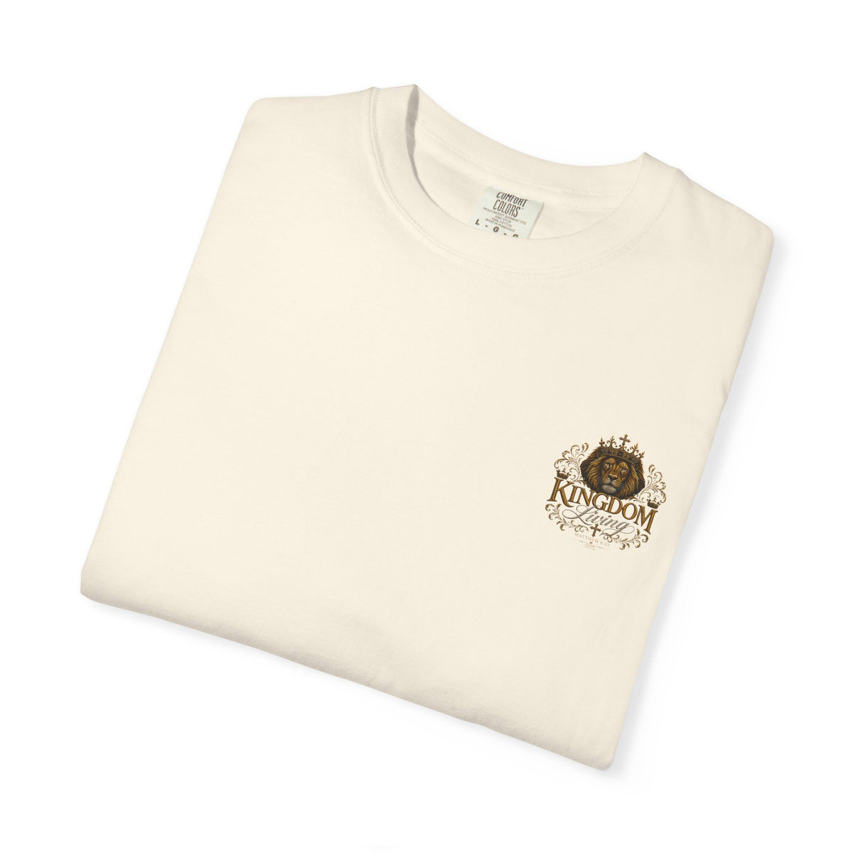 Lion King Graphic T-Shirt — "Built Right Walking the King" Christian Faith Tee