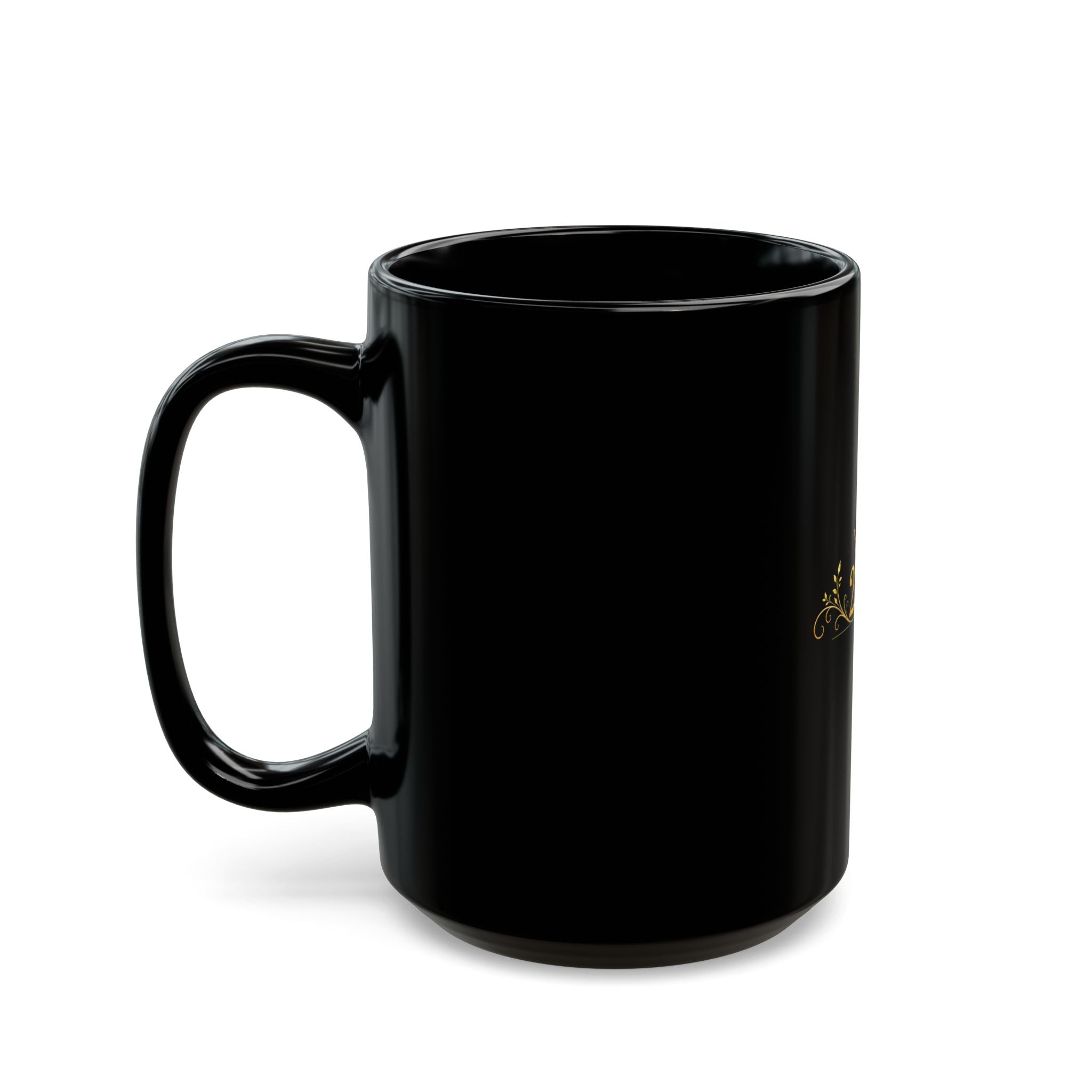 Royal 2226 Black Coffee Mug — Gold Crown Accent (11oz & 15oz)
