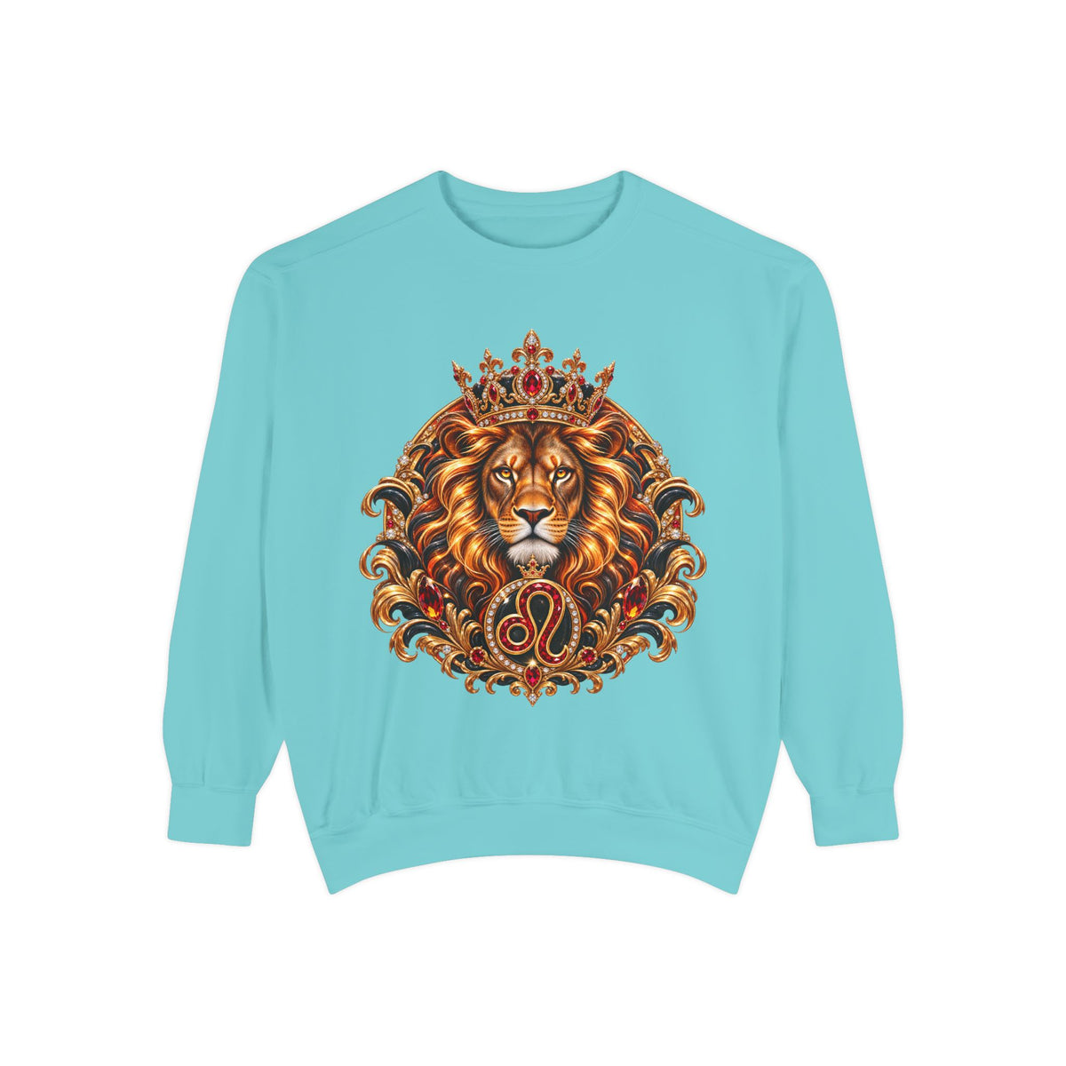 Leo Zodiac Lion Sweatshirt — Regal Astrology Graphic Crewneck