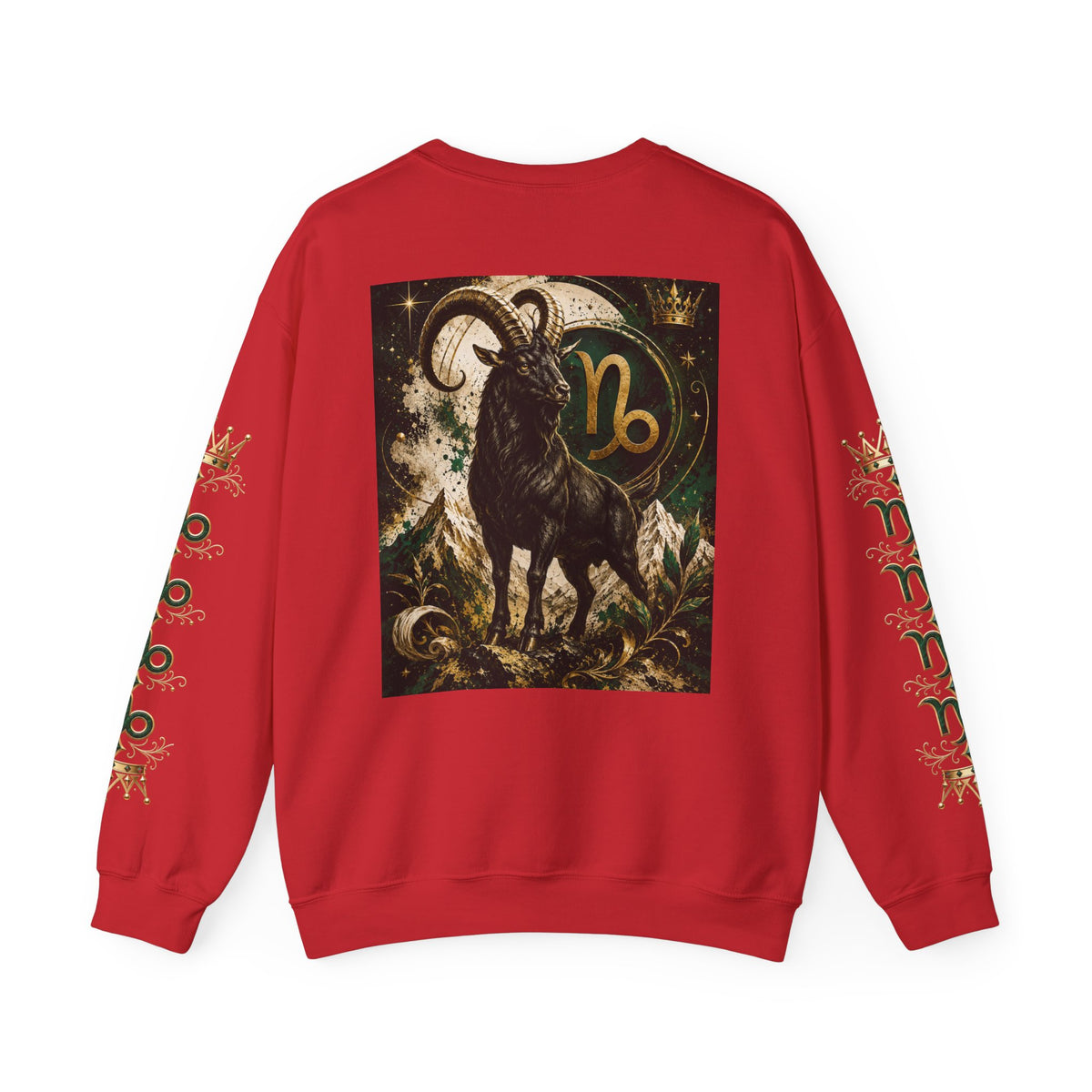 Capricorn Zodiac Crewneck Sweatshirt — Goat Astrology Graphic Pullover