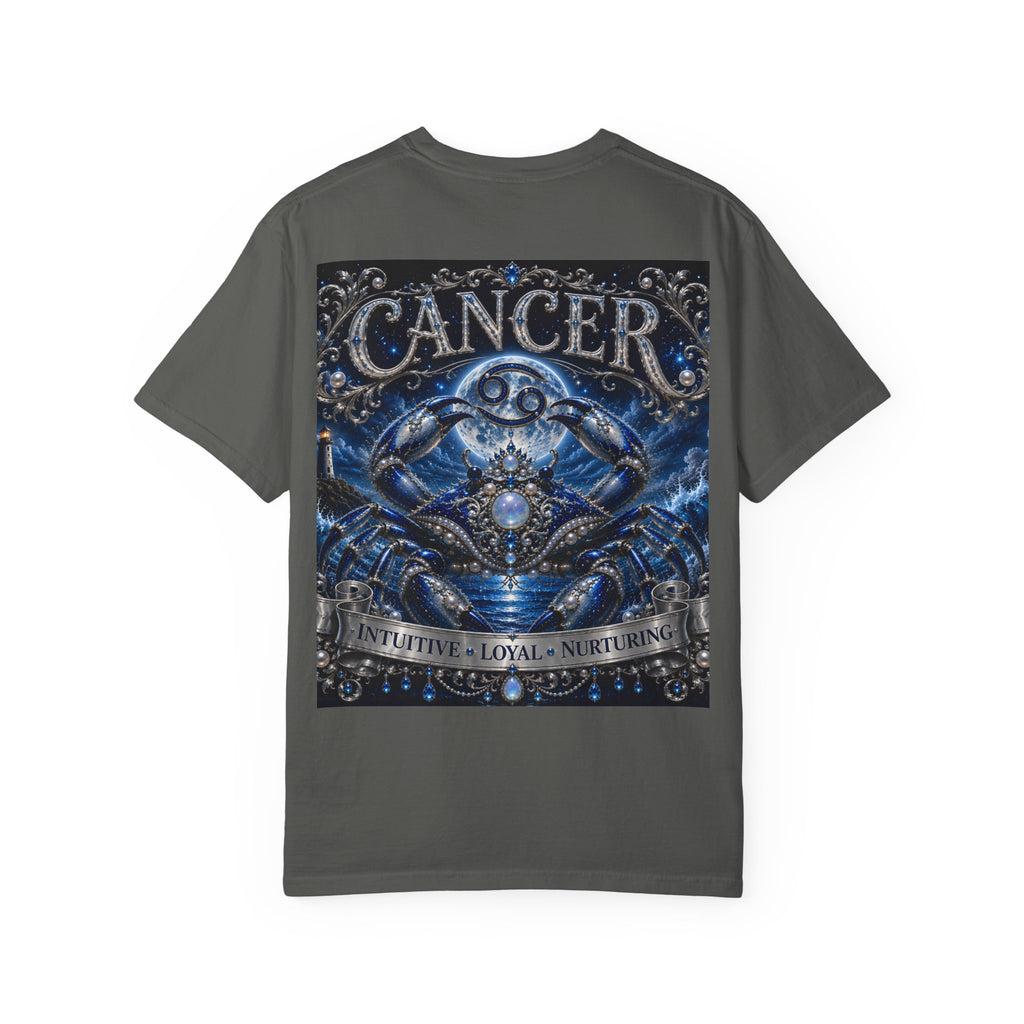 Cancer Zodiac T-Shirt — Blue Crab Astrology Tee (Intuitive, Loyal, Nurturing)