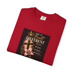 Christian Faith T-Shirt — "She Is Built Different" Floral Cross Tee