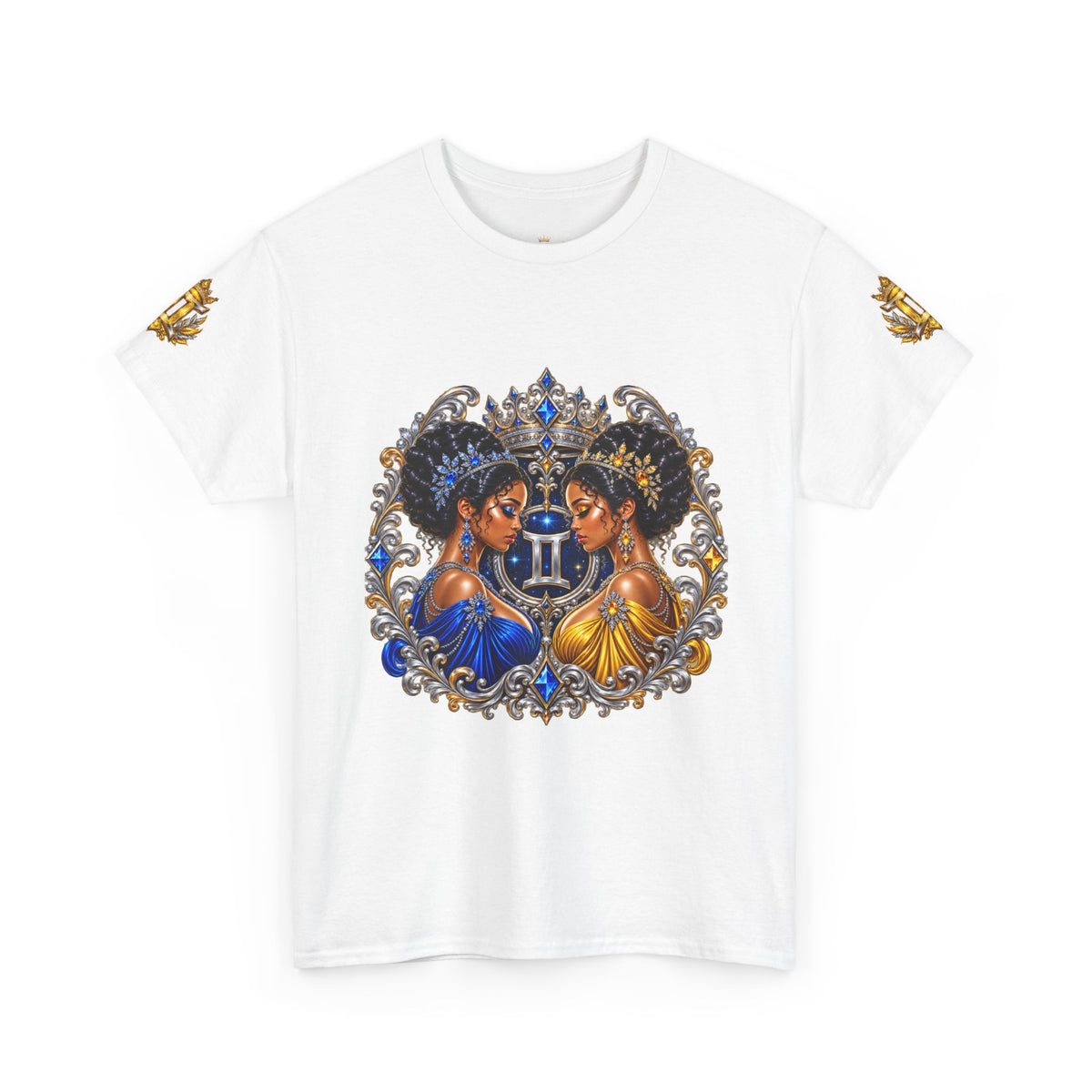 Gemini Zodiac T‑Shirt — Twin Goddesses Astrology Tee