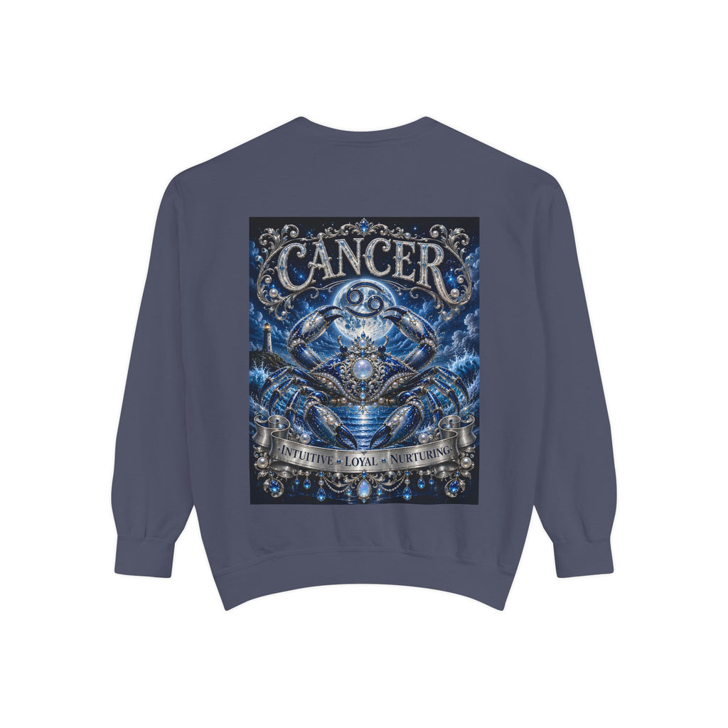 Cancer Zodiac Sweatshirt — Blue Crab Astrology Crewneck