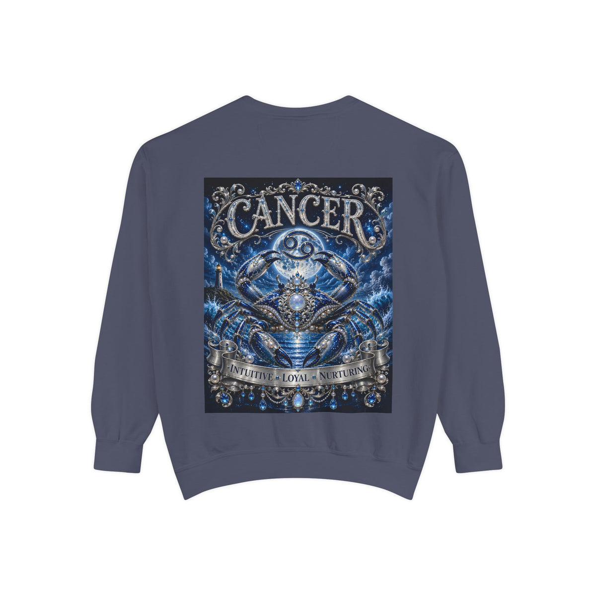 Cancer Zodiac Sweatshirt — Blue Crab Astrology Crewneck
