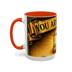 You Are Not Alone Christian Mug — Communion Cross & Bread Chalice Coffee Cup