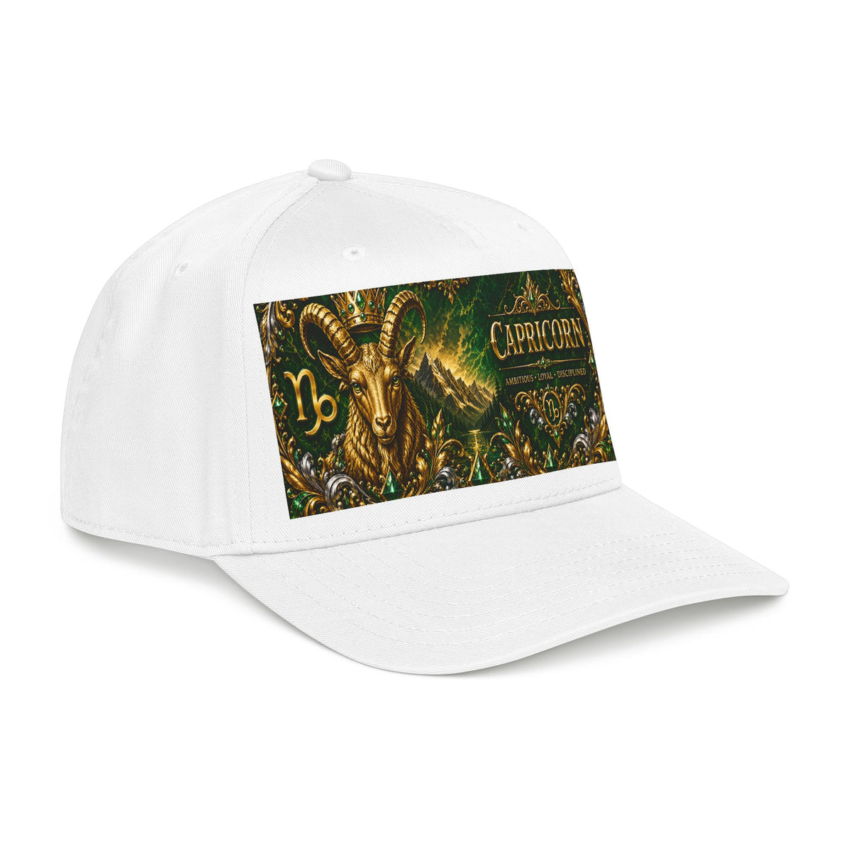Capricorn Zodiac Baseball Cap — Gold Goat Astrology Hat