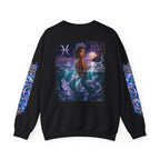 Pisces Mermaid Crewneck Sweatshirt — Zodiac Astrology Graphic Sweater
