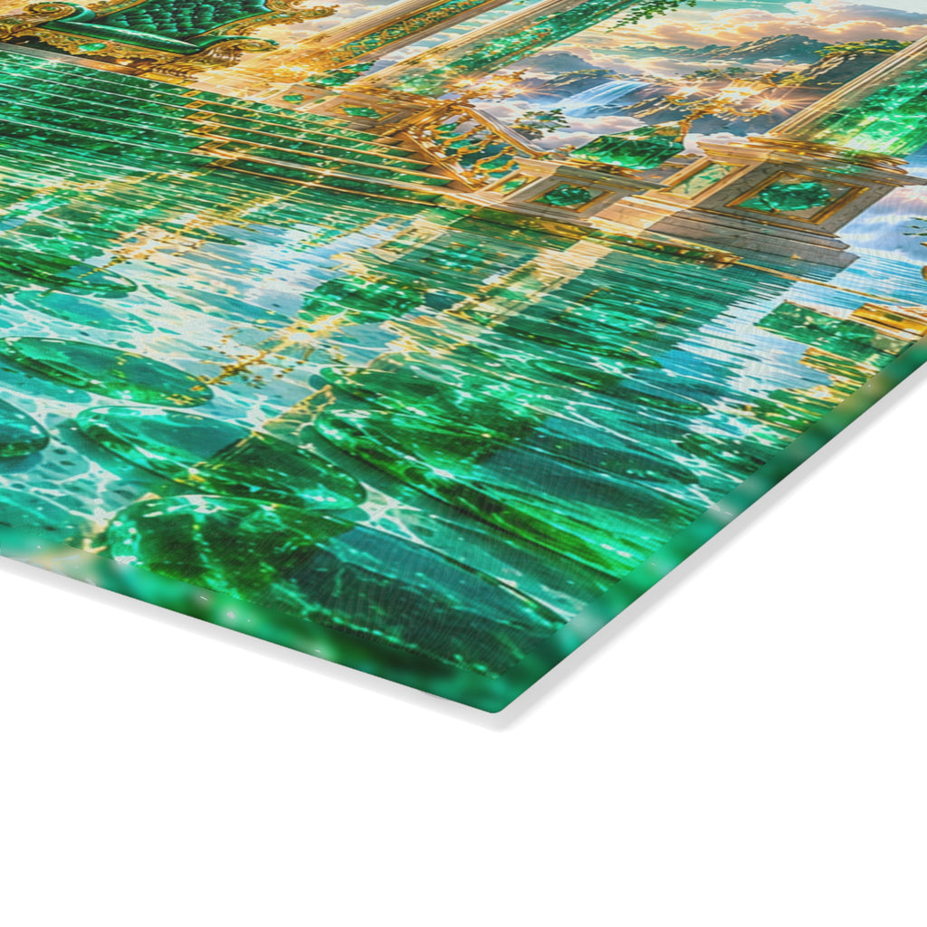 Glass Cutting Board — Emerald Palace Kitchen Board