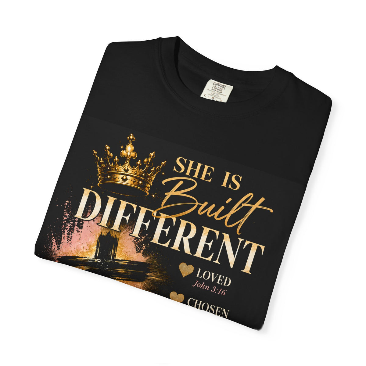 Christian Inspirational T-Shirt — "She Is Built Different / Built Right"
