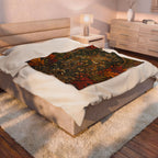 Regal Autumn Crest Velveteen Plush Blanket