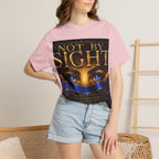 Not By Sight / Walk By Faith T‑Shirt — Christian Faith Graphic Tee