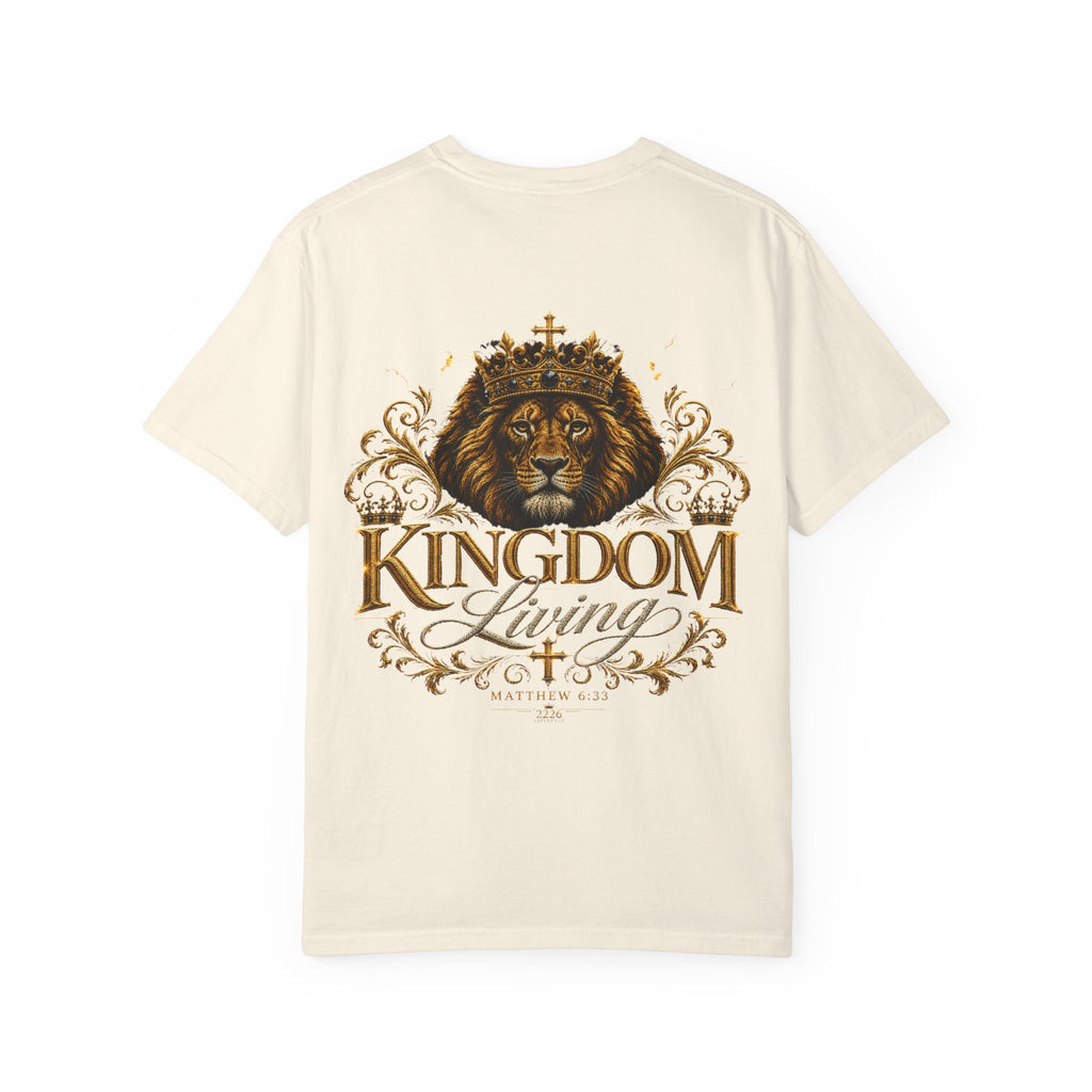 Kingdom Living Lion T-Shirt — Crowned Lion Christian Faith Tee
