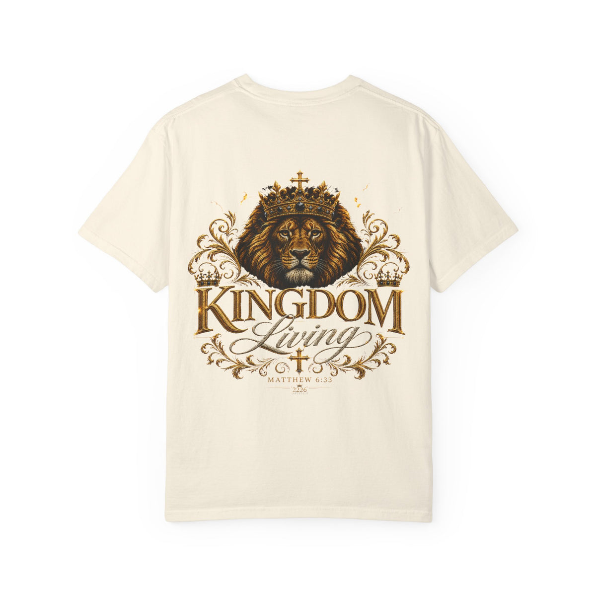 Kingdom Living Lion T-Shirt — Crowned Lion Christian Faith Tee