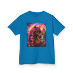 Kids Brown Unicorn Tee — Rainbow Fantasy Magical Horse Shirt