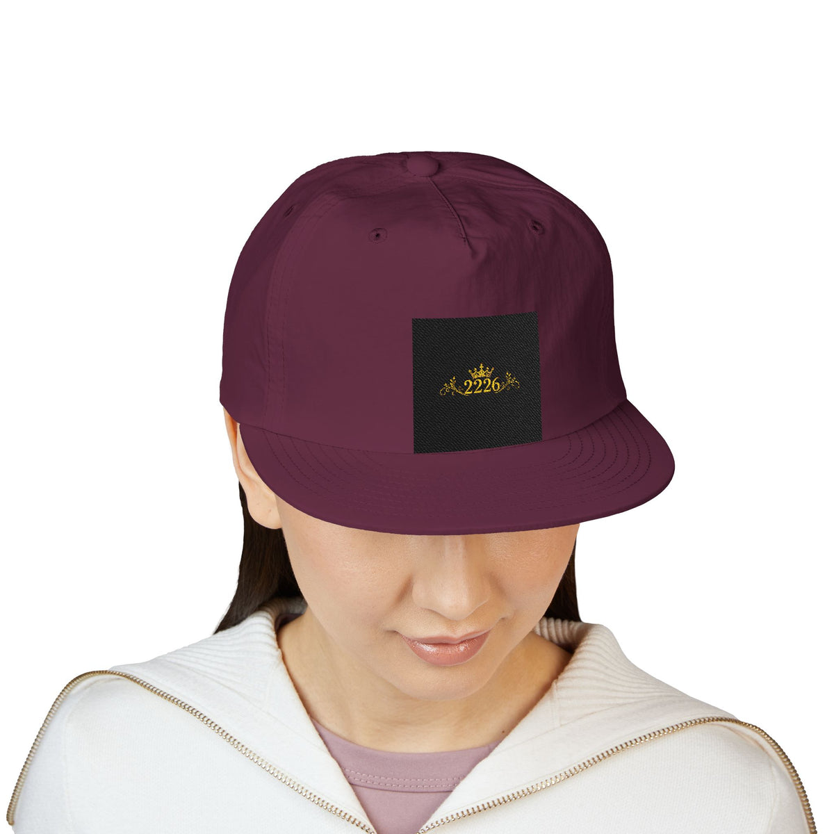 Surf Cap - Minimal Gold Wave Embroidered Patch Hat