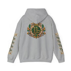 Capricorn Zodiac Crest Hoodie — Ornate Zodiac Virgo Emblem Hooded Sweatshirt