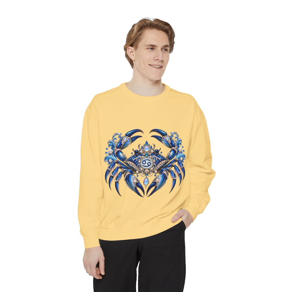 Cancer Zodiac Sweatshirt — Blue Crab Astrology Crewneck