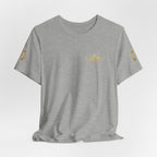 Vintage Gold Crown Tee - Minimal Royal Logo Short Sleeve Shirt