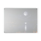 Moonlit Lakeside Glass Cutting Board — Scenic Nighttime Kitchen Board