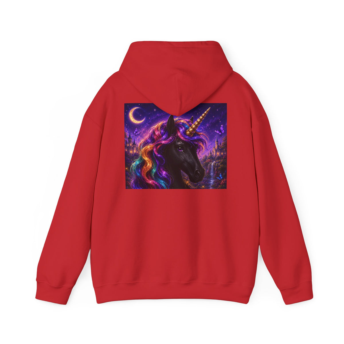 Unicorn Hoodie – Cosmic Rainbow Black Unicorn Pullover