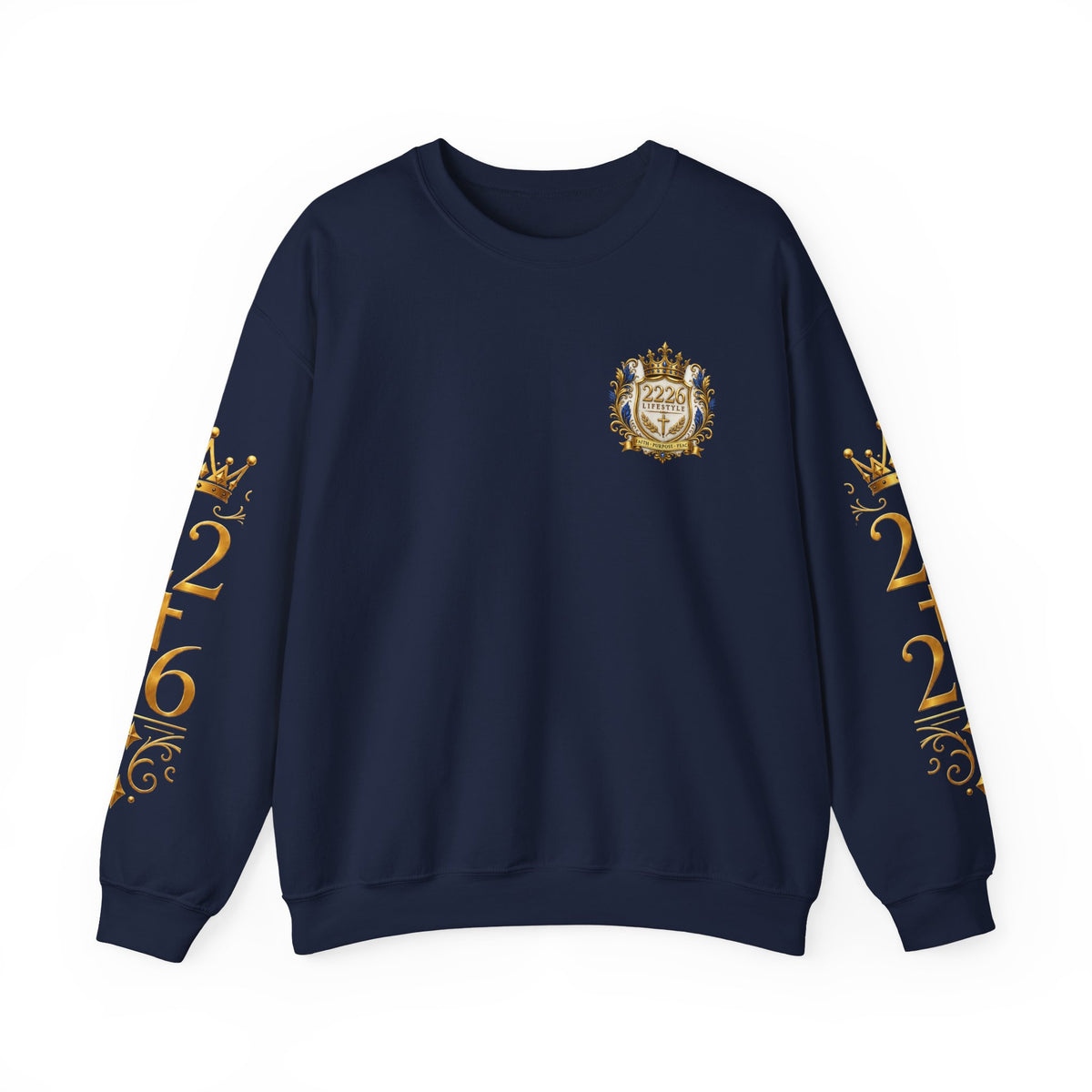 Lion & Cross Crewneck Sweatshirt — 2226 Psalm Christian Faith Pullover
