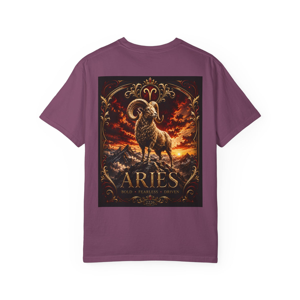 Aries Ram Zodiac T-Shirt — Bold Gold Astrology Tee