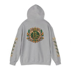 Capricorn Zodiac Crest Hoodie — Ornate Zodiac Virgo Emblem Hooded Sweatshirt