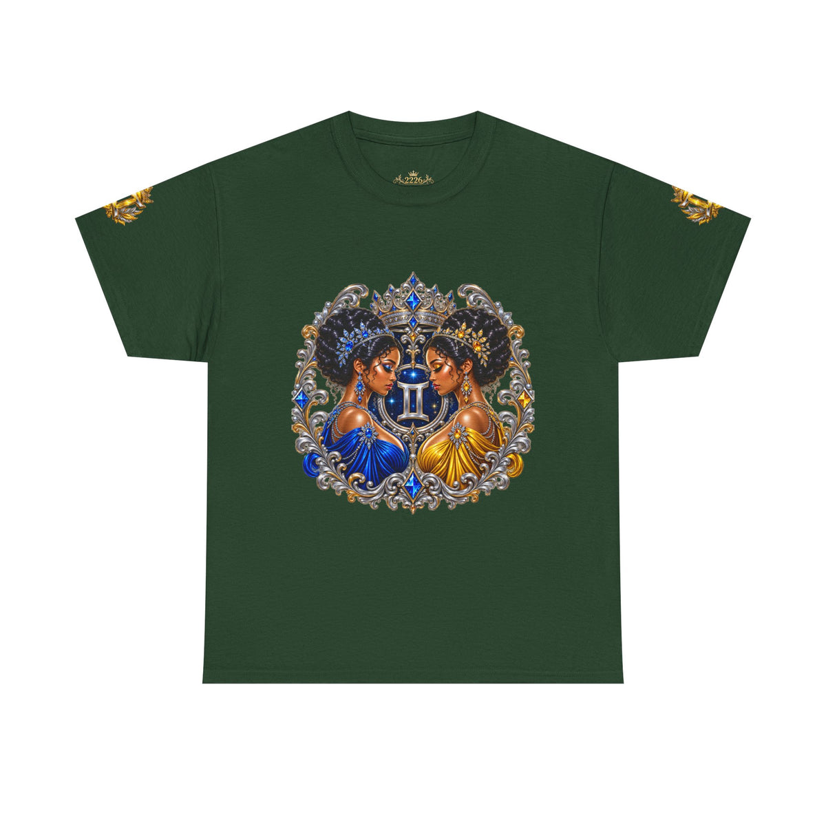 Gemini Zodiac T‑Shirt — Twin Goddesses Astrology Tee