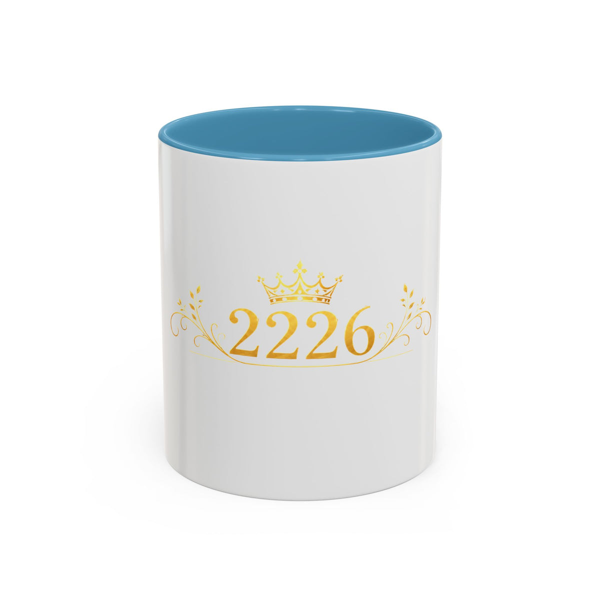 2226 Gold Crown Accent Coffee Mug — Elegant Number Keepsake (11/15oz)