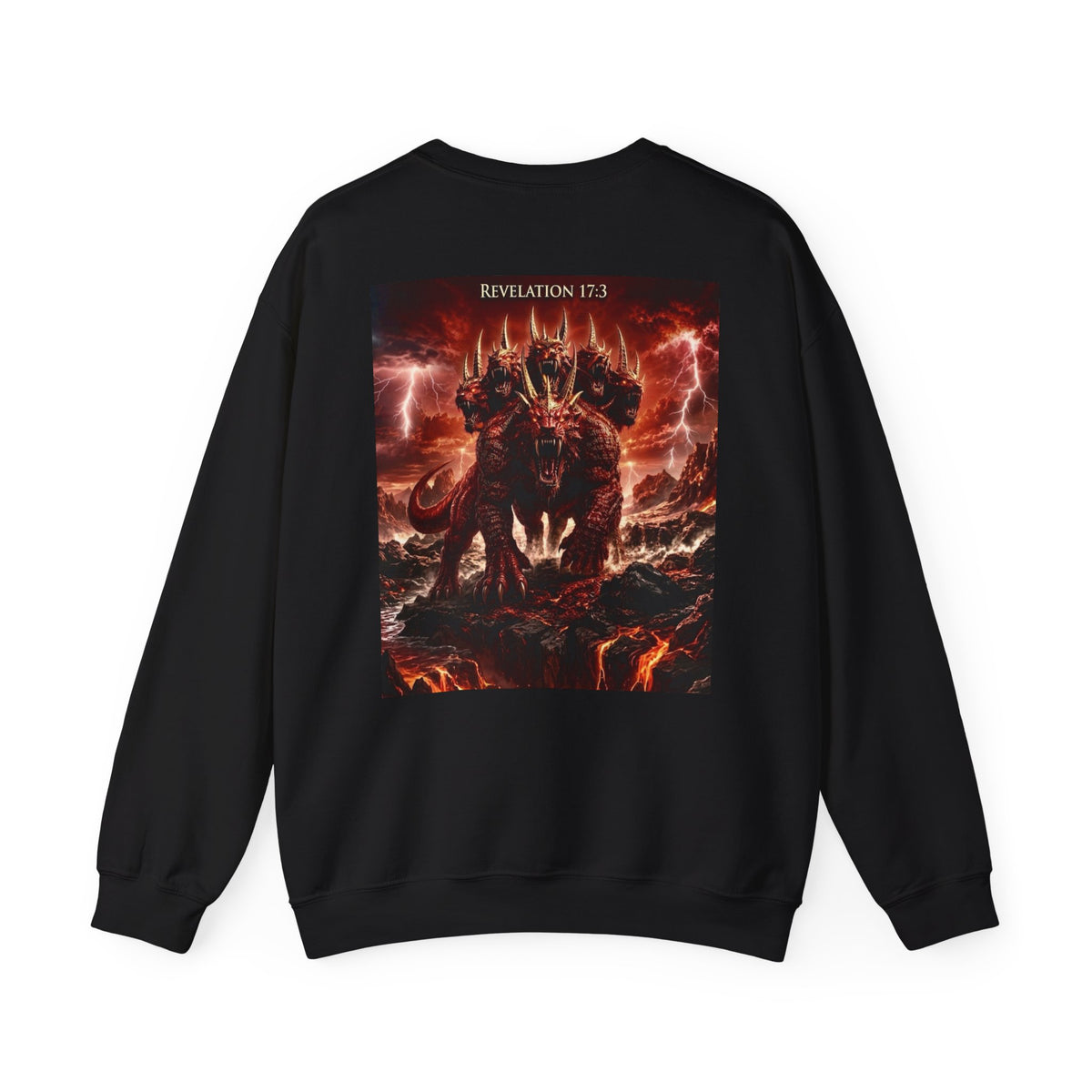 Crewneck Sweatshirt — "The Great Harlot: The Judgment Begins" Religious Graphic Pullover (Revelation 17:3)