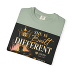 Christian Inspirational T-Shirt — "She Is Built Different / Built Right"