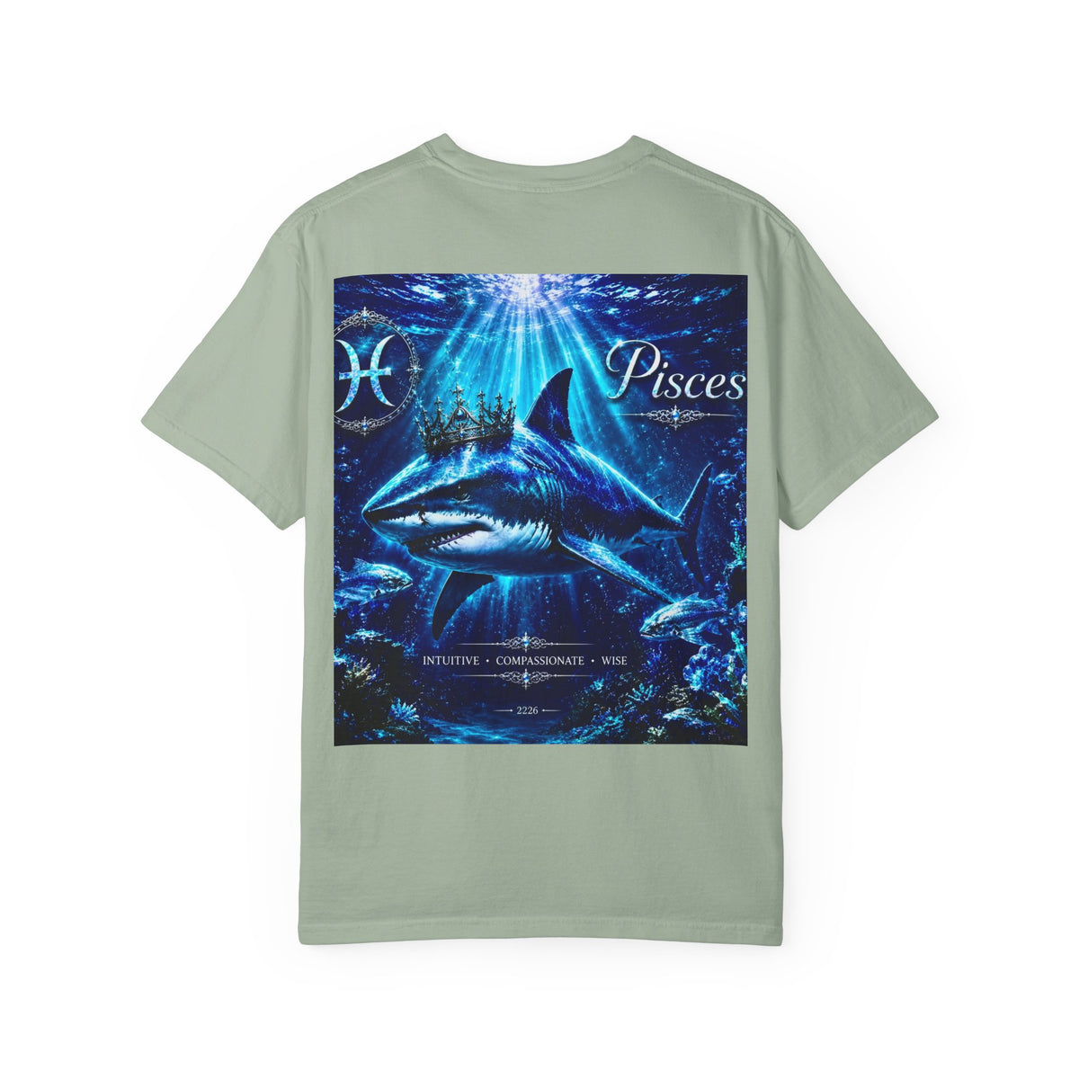 Pisces Zodiac T-Shirt — Mystical Ocean Shark Astrological Tee