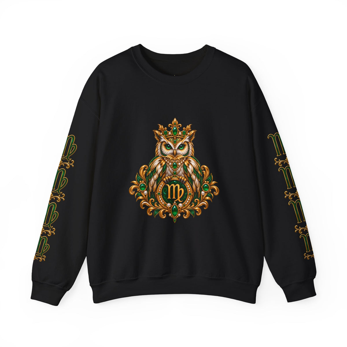 Virgo Zodiac Crewneck Sweatshirt — Owl Virgo Astrology Sweatshirt
