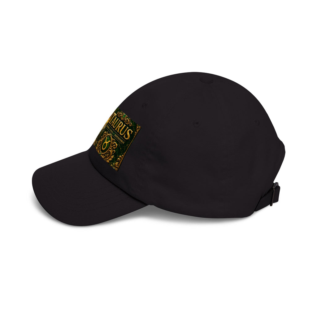 Taurus Zodiac Dad Cap — Gold Bull Astrology Baseball Hat